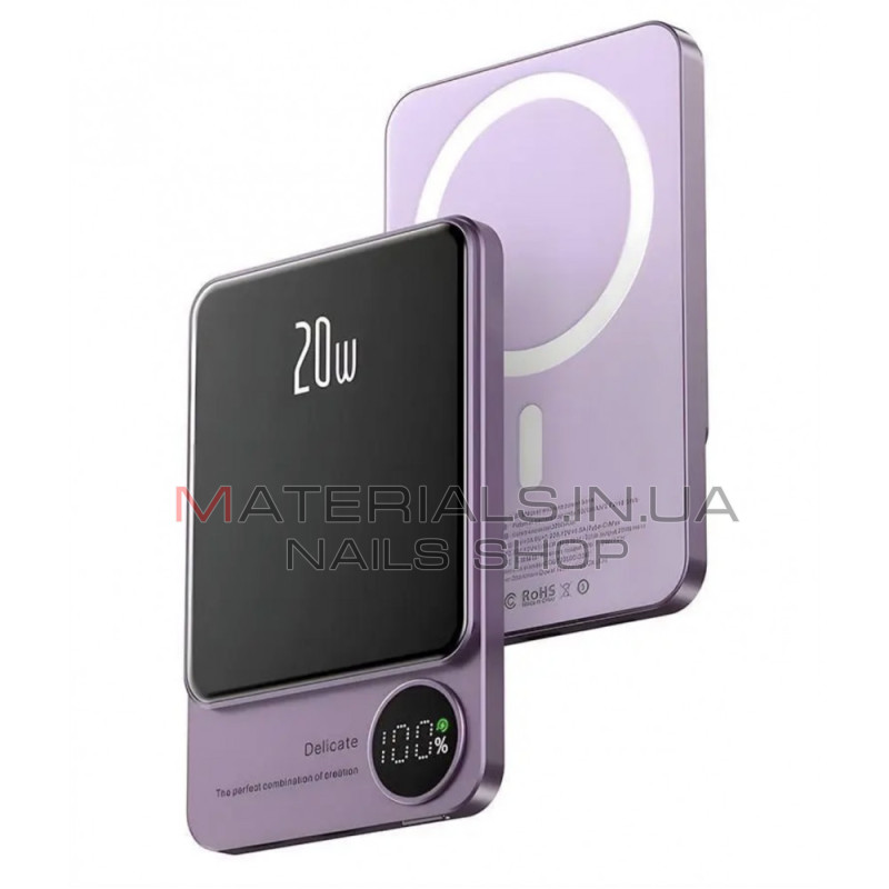 Power Bank W008, 5000 мА·год, магнітне кріплення