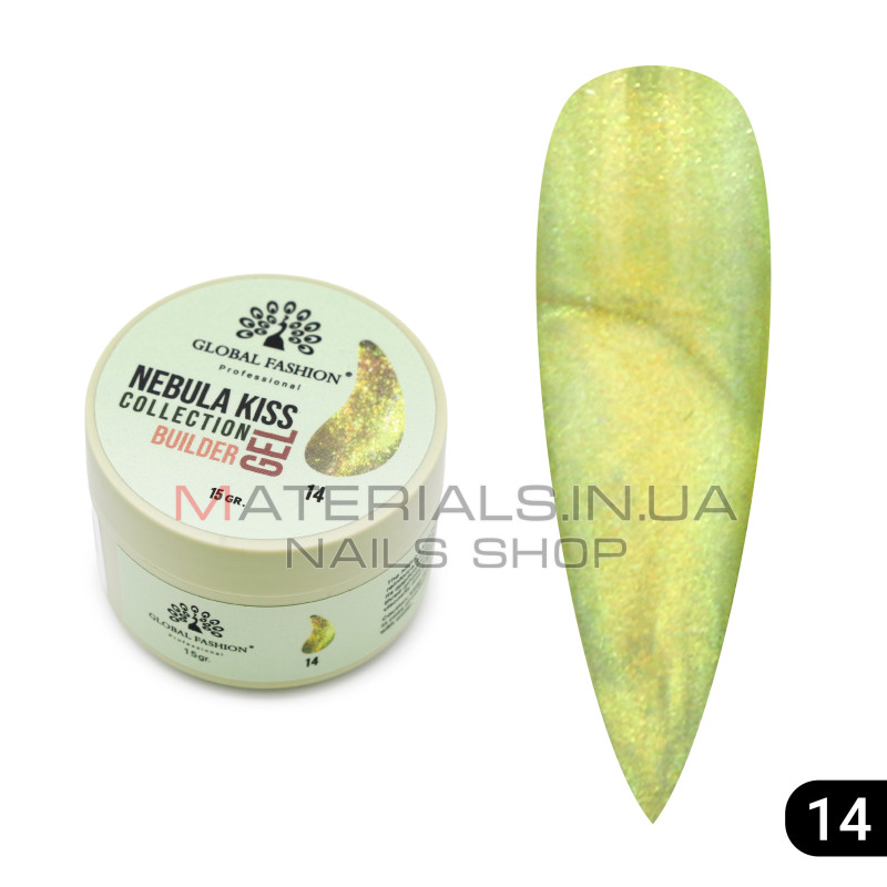 Гель для моделювання нігтів 15 гр, Nebula Kiss Builder Gel 14