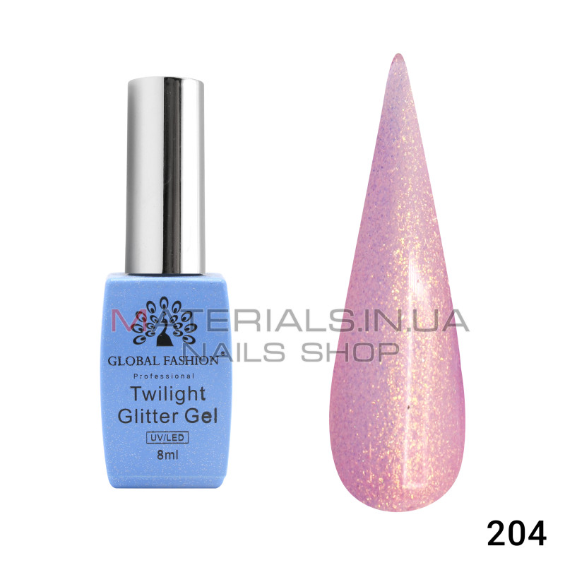 Гель лак Twilight Glitter 8 мл, 204