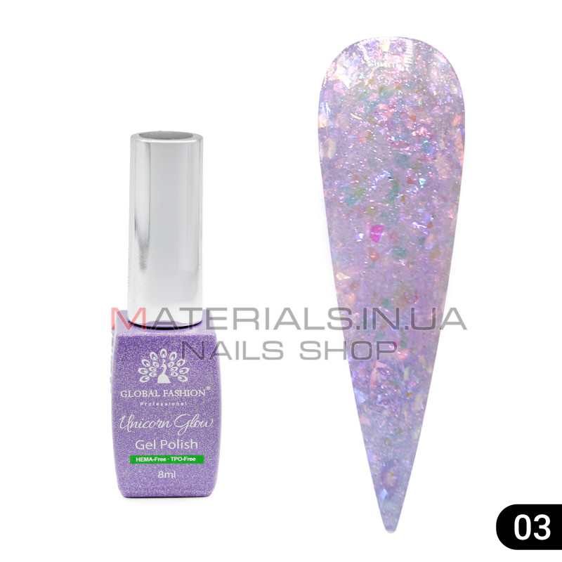 Гель лак кошачий глаз Unicorn Glow 8 мл, 03