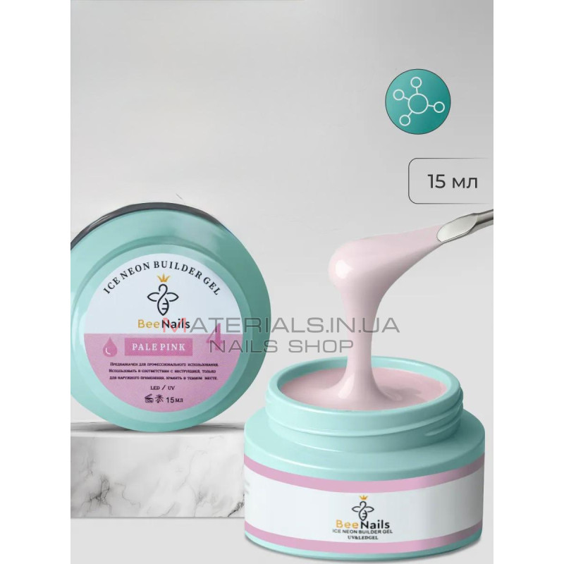 Ice Neon Builder Gel №4 Bee Nails, 15 ml