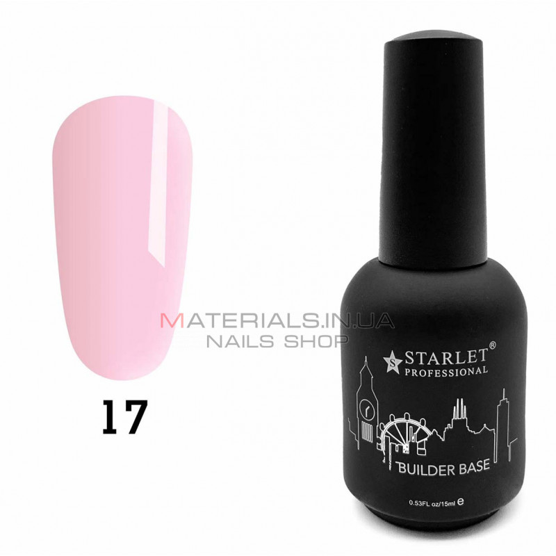 База для нарощування Builder Base Starlet Professional №017, 15 мл База для нарощування Builder Base Starlet Professional №017, 15 мл