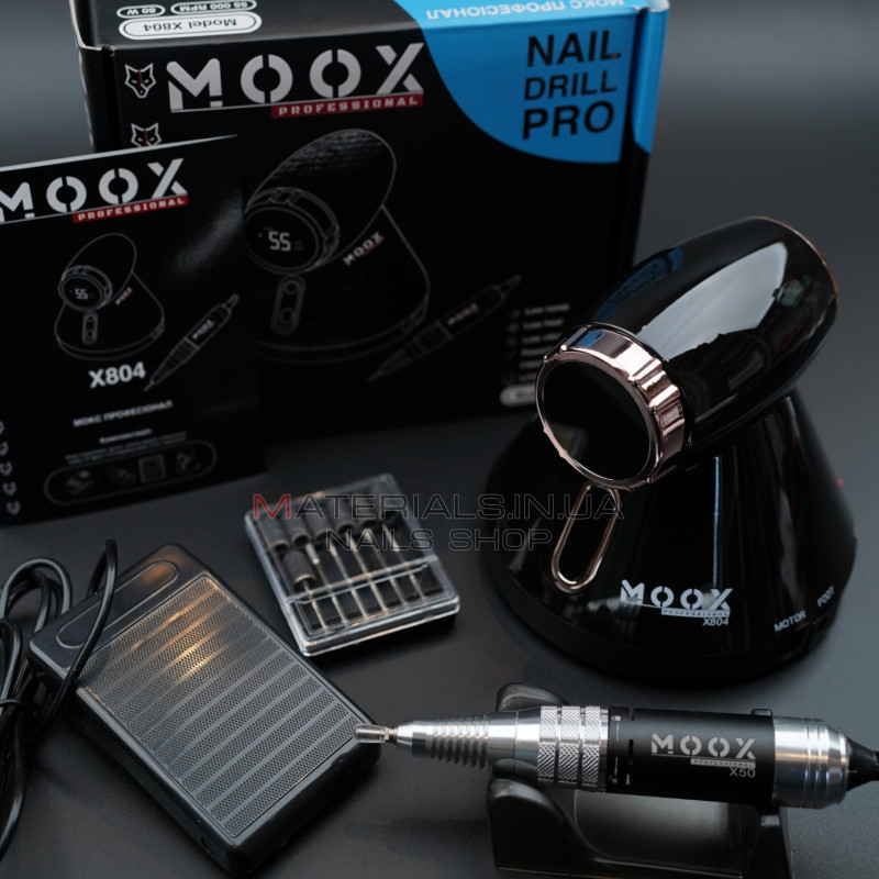 Фрезер Мокс X804 (Black) на 55 000 об./мин. и 80W. для маникюра и педикюра Фрезер Мокс X804 (Black) на 55 000 об./мин. и 80W. для маникюра и педикюра