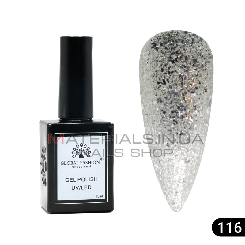 Гель лак Global Fashion, Gel polish 15 ml, 116