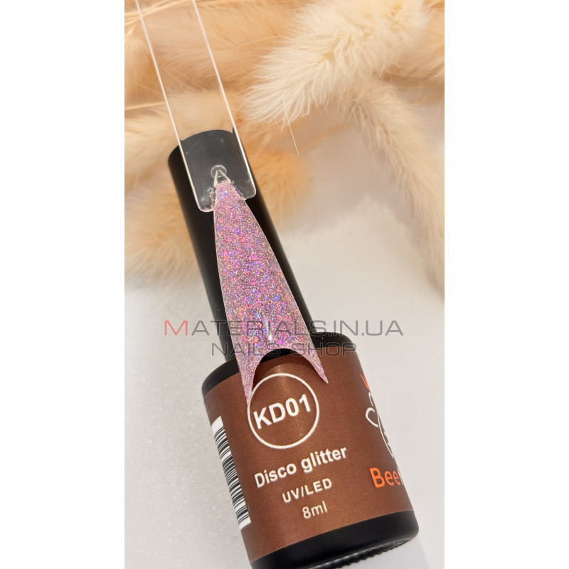 Гель-лак Disco Glitter №01 Bee Nails, 8ml Гель-лак Disco Glitter №01 Bee Nails, 8ml