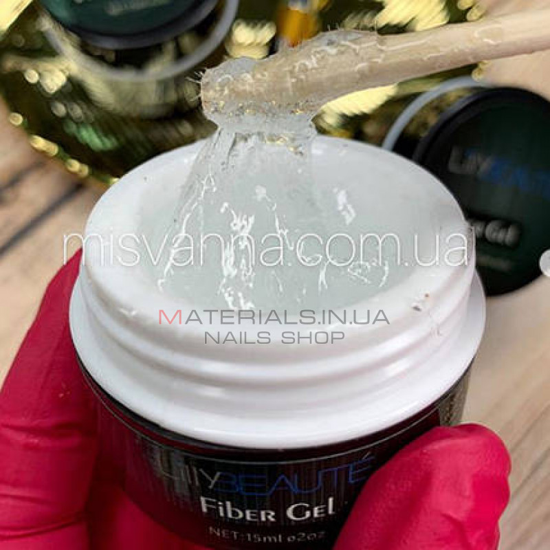 Fiber Gel для нарощування нігтів Lilly Beaute, 15 мл Fiber Gel для нарощування нігтів Lilly Beaute, 15 мл
