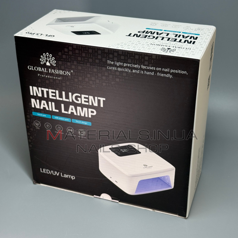 Професійна UV/LED лампа для манікюру Global Fashion GFL-L5 Pro 80 Вт інтелектуальна