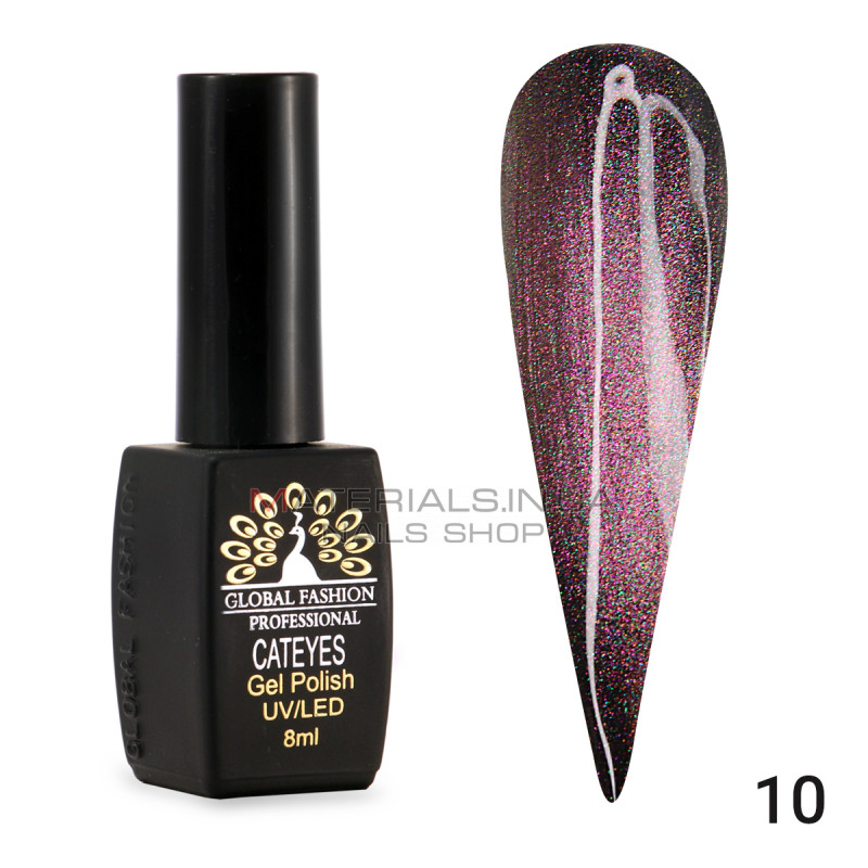 Гель лак котяче око 24D Galactic Global Fashion 8 мл, 10 Гель лак котяче око 24D Galactic Global Fashion 8 мл, 10