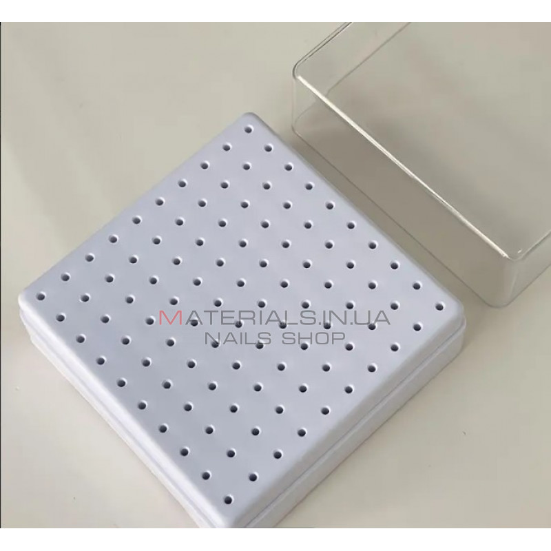 Підставка для фрез на 100 насадок, біла