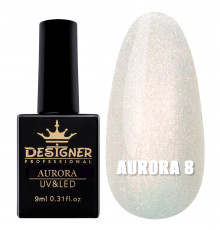 Гель-лак для дизайну Aurora Designer з ефектом втирання, 9 мл. №8