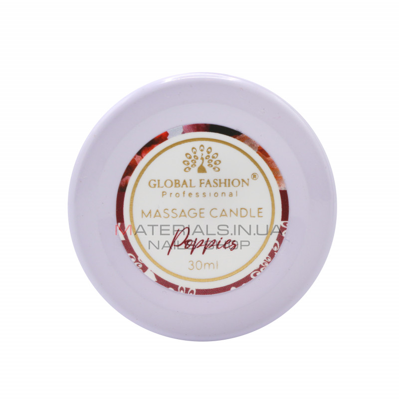 Массажная свеча Global Fashion, 30 ml, Poppies Массажная свеча Global Fashion, 30 ml, Poppies