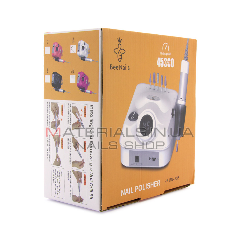 Аппарат для маникюра и педикюра BN - 335  Bee Nails, 45000 оборотов 65w, black