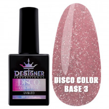 Светоотражающее базовое покрытие №3 (Перламутрово-розовый), 9 мл. - Disco Color Base Дизайнер