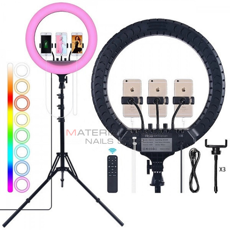 Лампа Кольцевая RGB LED (45 cm) MJ-45 Лампа Кольцевая RGB LED (45 cm) MJ-45