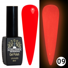 Гель лак Luminous Global Fashion 8 мл, светящийся в темноте, 09