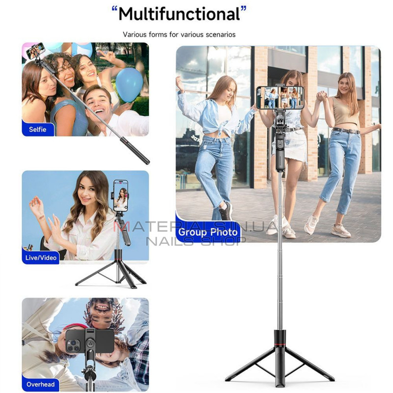 Monopod Tripod F16 | 2m Balanced and stable shooting multifunctional expansion of the metal tripod selfie stick Monopod Tripod F16 | 2m Balanced and stable shooting multifunctional expansion of the metal tripod selfie stick