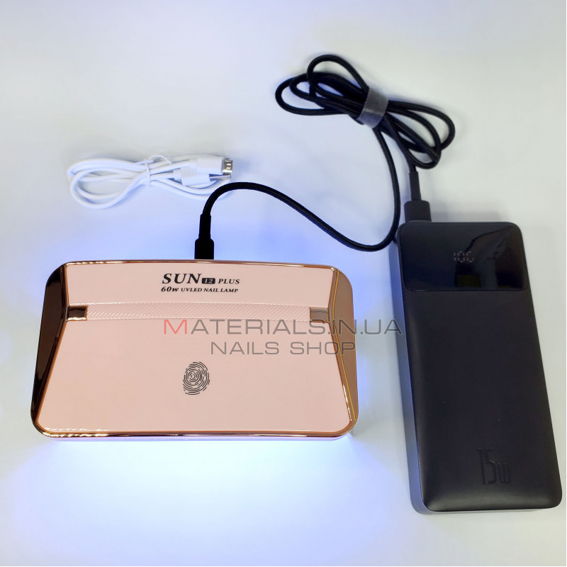 UV LED Лампа Sun 12 plus, 60Вт працює від Power Bank UV LED Лампа Sun 12 plus, 60Вт працює від Power Bank