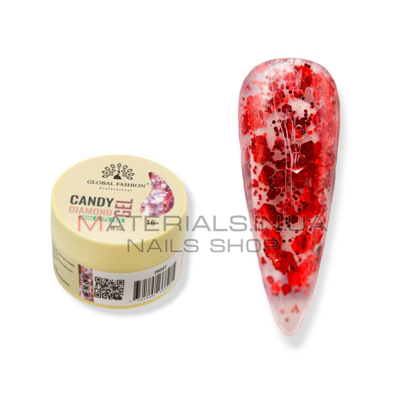 Гель для моделювання нігтів 15 г, Diamond Builder Gel 16
