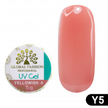 Гель для наращивания ногтей, камуфляж-5, Global Fashion Yellowish-5, 15 г
