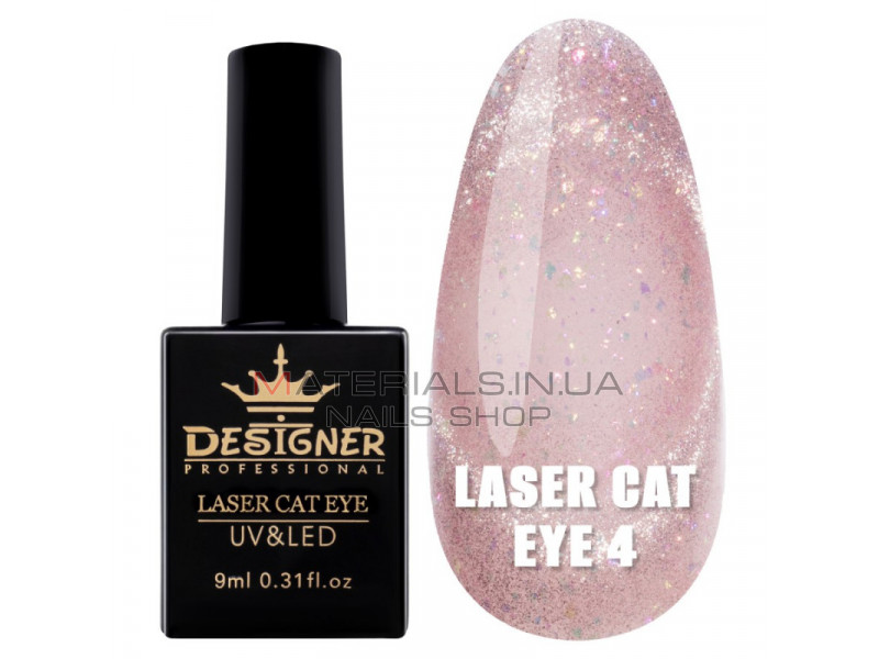 Гель-лак Laser Cat Eye №4, 9 мл., Дизайнер (Кошачий глаз)