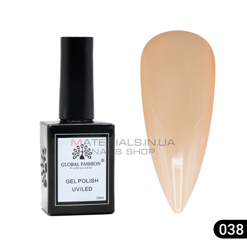 Гель лак Global Fashion, Gel polish 15 ml, 38