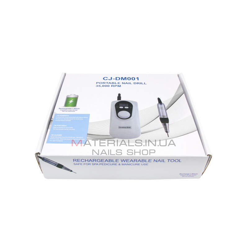 Аппарат для маникюра и педикюра CJ DM001 white, на аккумуляторе, 35000 об, 30W Аппарат для маникюра и педикюра CJ DM001 white, на аккумуляторе, 35000 об, 30W