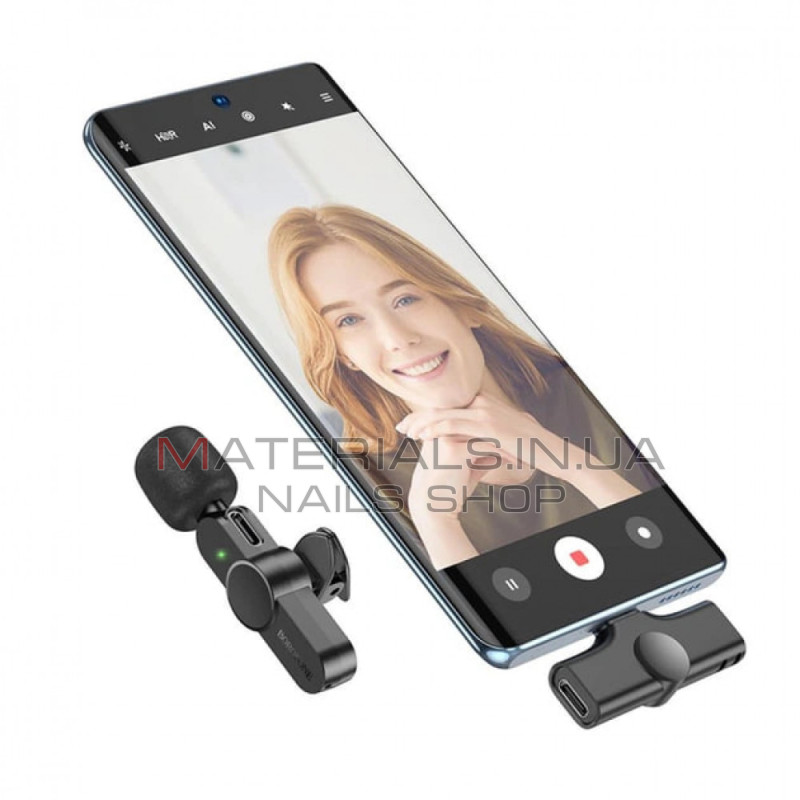 Бездротовий мікрофон для телефона Borofone BFK12, USB-C