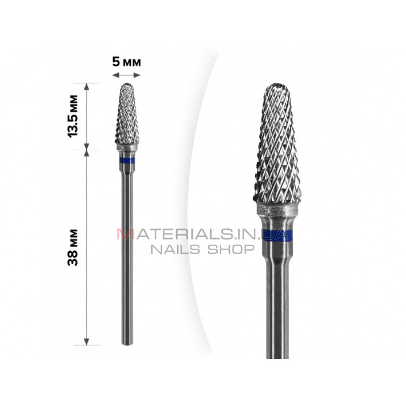 Твердосплавна фреза для зняття гель-лаку mART M-92 Кукурудза Blue 5*13,5