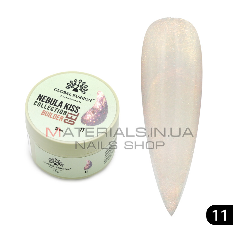 Гель для моделювання нігтів 15 гр, Nebula Kiss Builder Gel 11