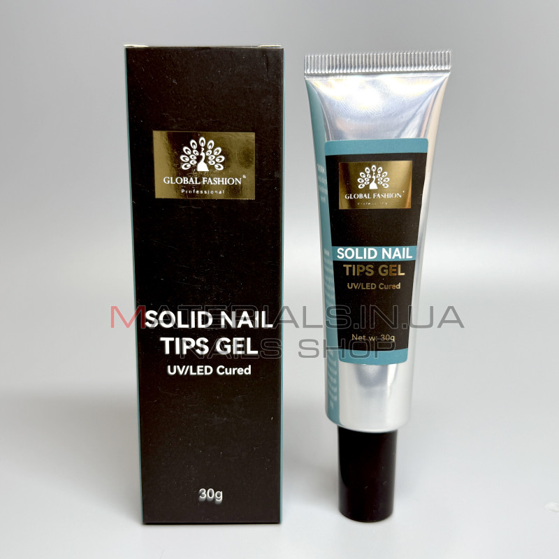 Гель для гелевих типів Global Fashion Extension UV Gel For Tips Clear, 30 г