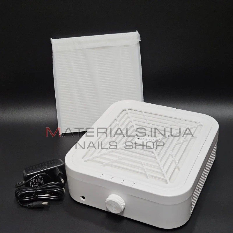 Витяжка для манікюру Starlet Professional WL-008 з НЕРА-фільтром 120 Вт 25.5х21.5х7 см колір білий