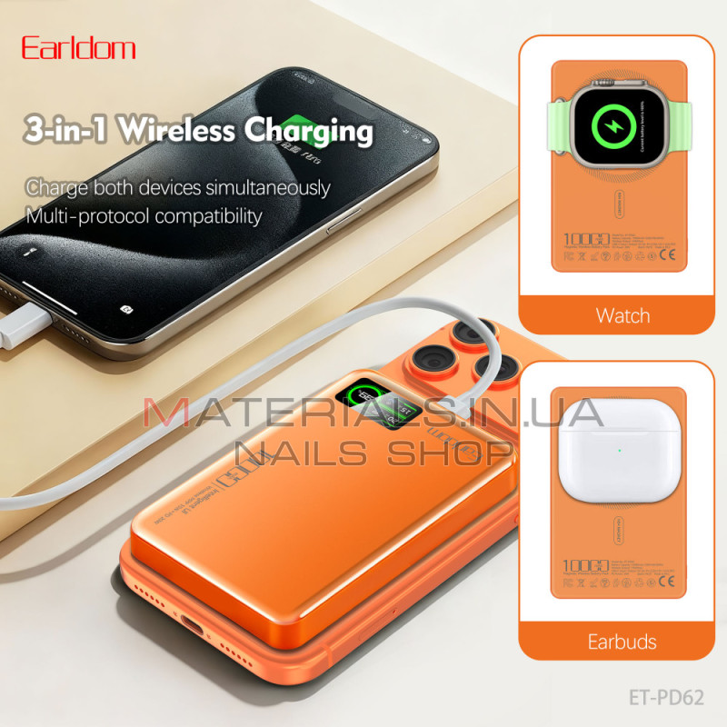 Power Bank Earldom ET-PD62, 10000 мА·год