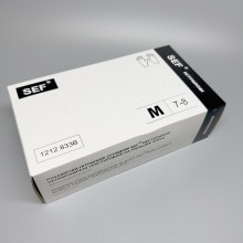 Перчатки нитриловые черные без пудры размер M, 100 шт