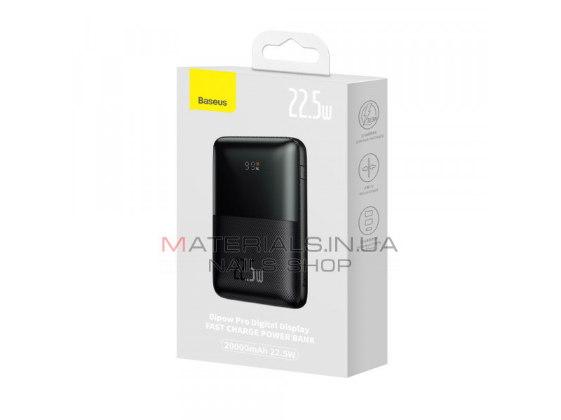 Power Bank 20000 mAh | 22.5W | Digital Display — Baseus (PPBD03001) — PPBD03001 Black