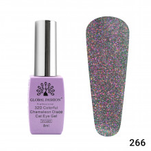 Гель лак кошачий глаз 32D Chameleon Disco, Global Fashion 8 мл №266