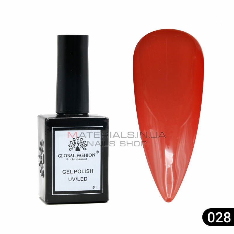 Гель лак Global Fashion, Gel polish 15 ml, 28