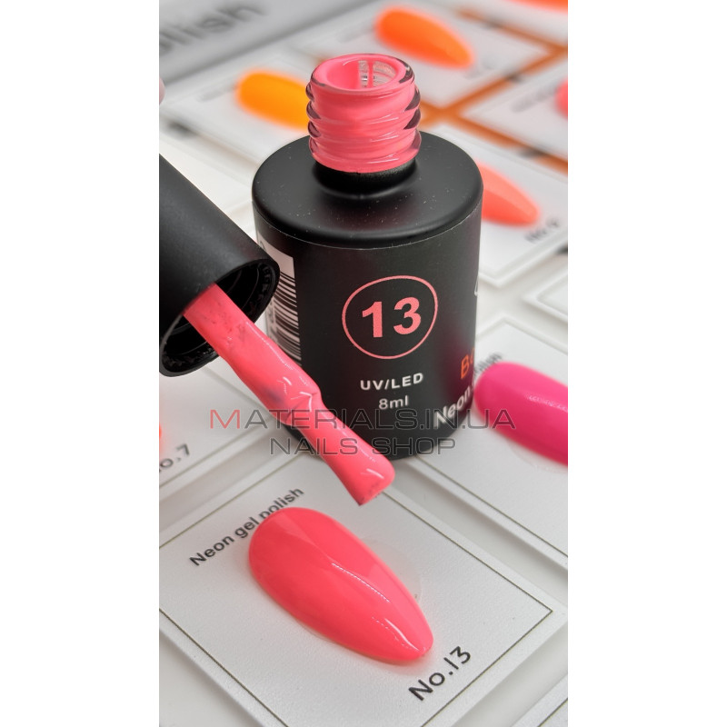 Гель-лак неоновый для ногтей Bee Nails neon gel polish, №13