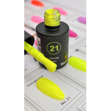 Гель-лак неоновый для ногтей Bee Nails neon gel polish, №21
