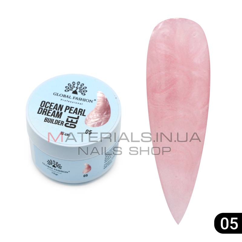 Гель для моделювання нігтів 15 г, Ocean Pearl Dream Builder Gel 05