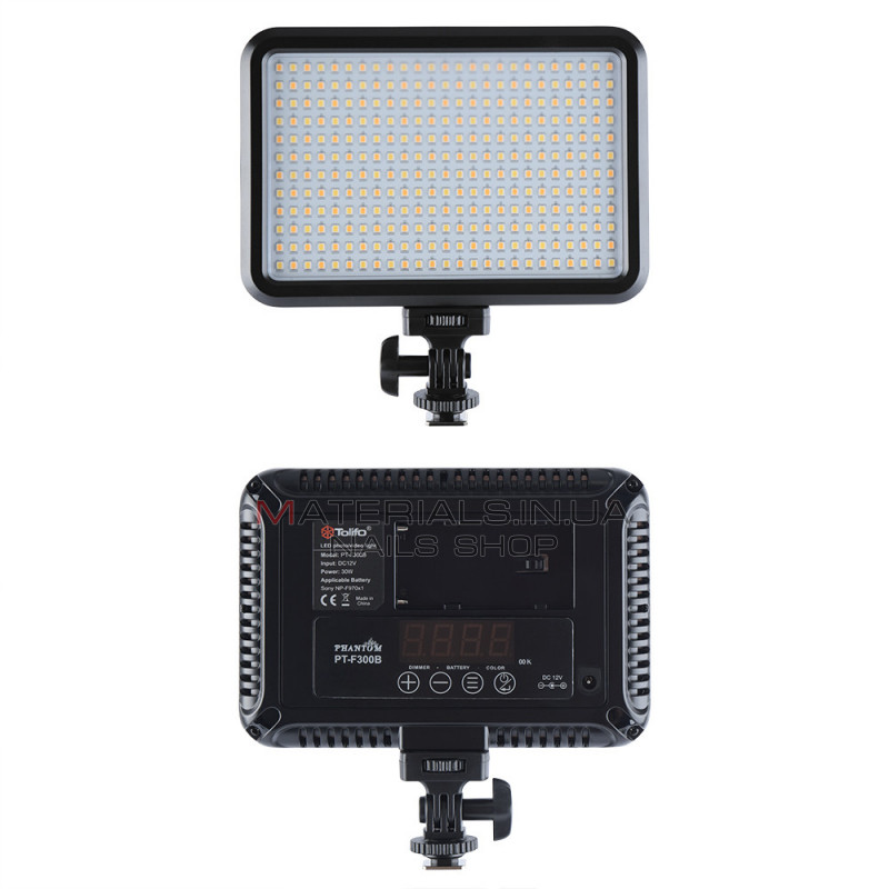 Накамерный видеосвет LED — PT-F300B Накамерный видеосвет LED — PT-F300B