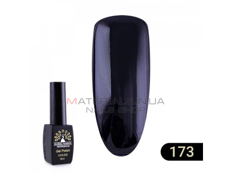 Гель лак BLACK ELITE 173 (black), Global Fashion 8 мл