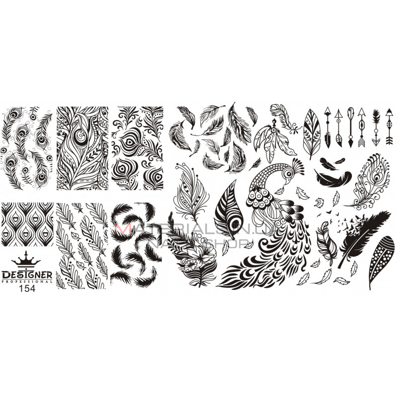 Диск для стемпінгу Designer металевий (12x6 см) №154