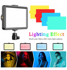 Лампа видеосвет LED | 20 cm 8" | 4 color filters | 120 Lights | USB | 15W,2V