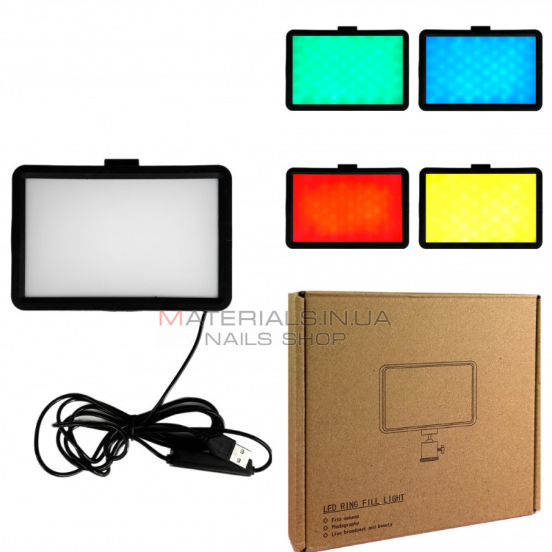 Лампа видеосвет LED 16 cm 6" 9 color filters 120 Lights USB 12W 2V Лампа видеосвет LED 16 cm 6" 9 color filters 120 Lights USB 12W 2V