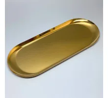 Лоток металлический для инструментов плоский (29,5х12 см), gold