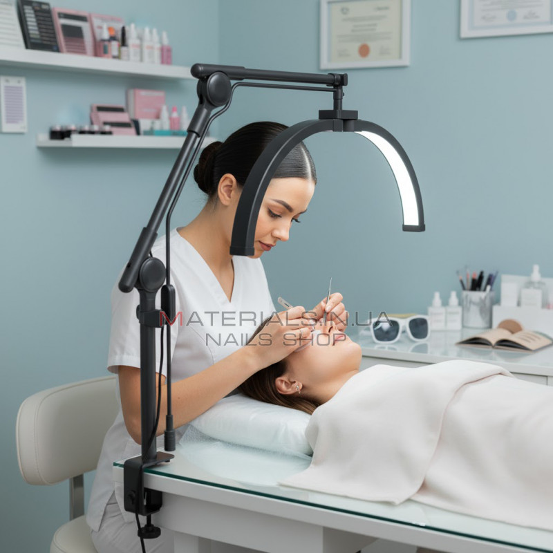 Безтіньова настільна LED-лампа на струбцині F-550B (Black)