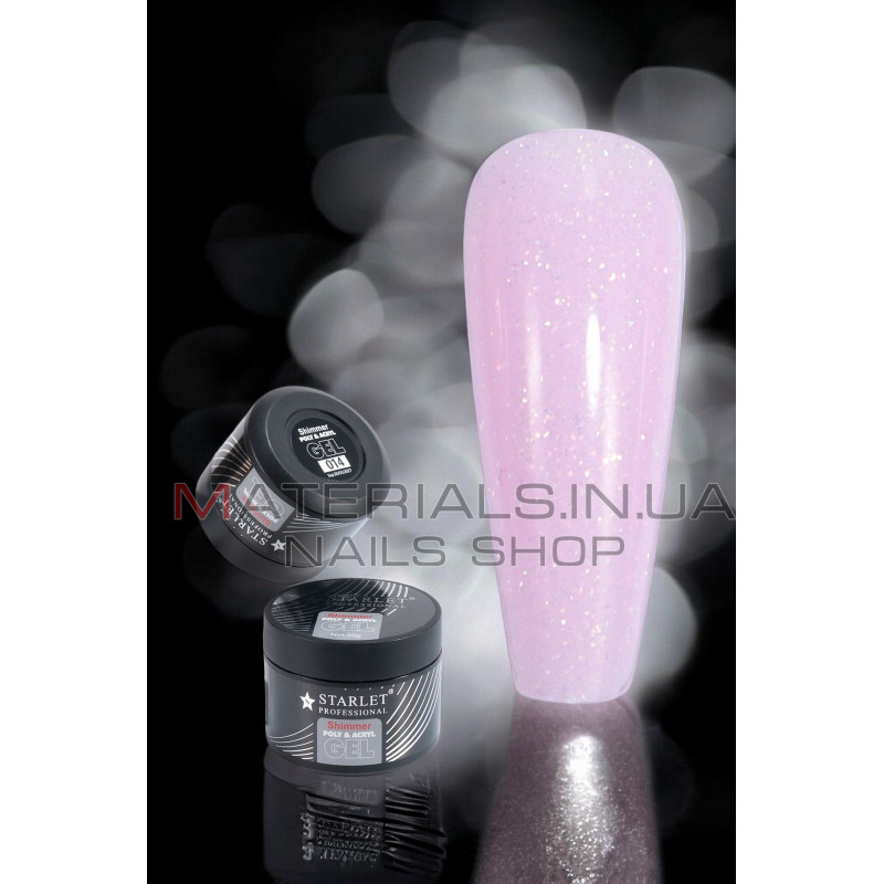 Гель для наращивания ногтей Starlet Professional Shimmer Poly & Acryl 30 мл. № 14