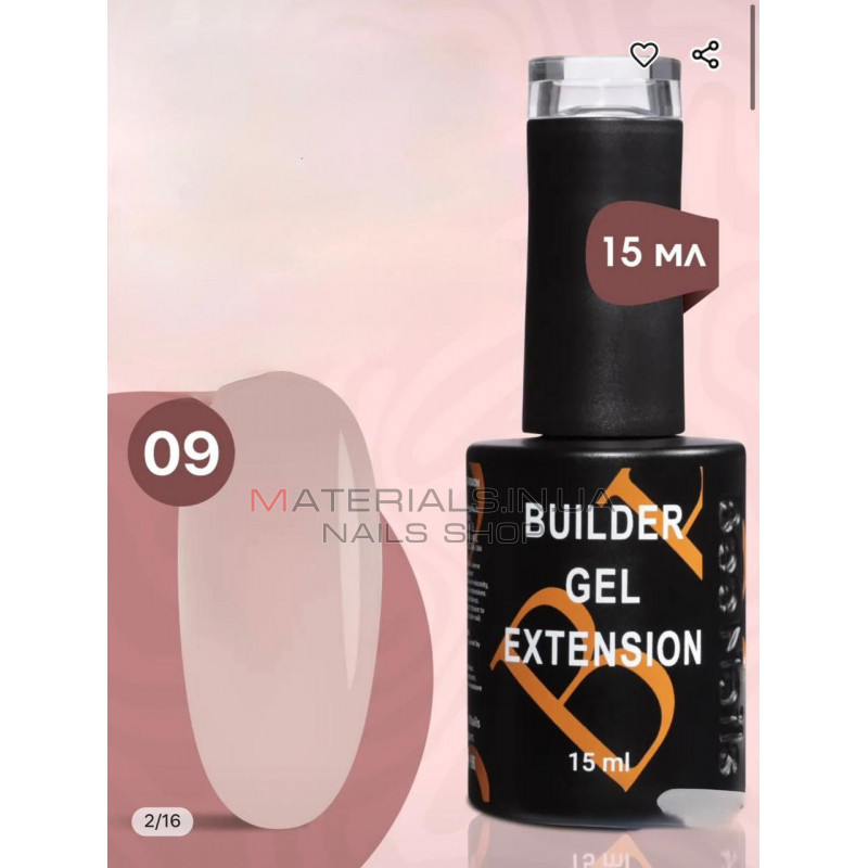 Гель для наращивания Builder Gel Extension Bee Nails 15 мл, 09