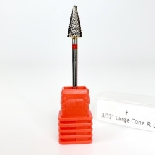 Твердосплавная насадка конус острый, красная насечка (Large Cone R L F)