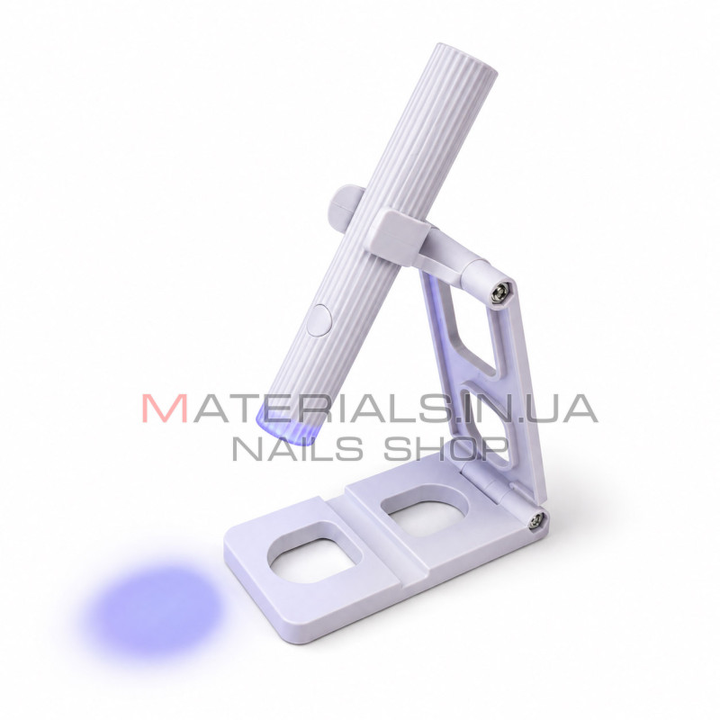 UV LED лампа-фонарик с подставкой YZ05 (3W, Type-C), белая